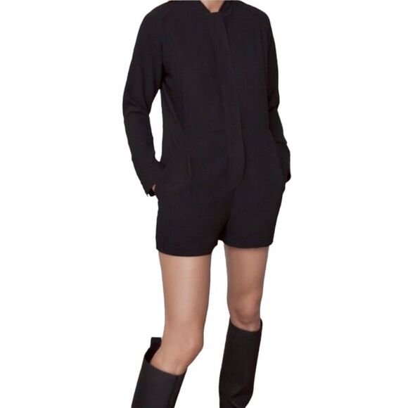 NWOT ZARA Long Sleeve Zip Front Romper L - Picture 1 of 13